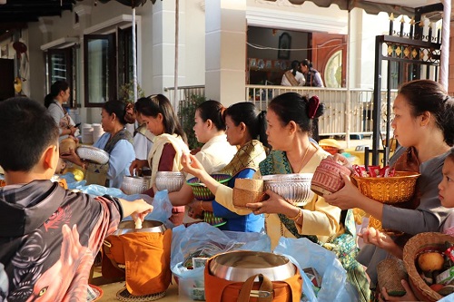 Morning Arm at Monk Ceremony